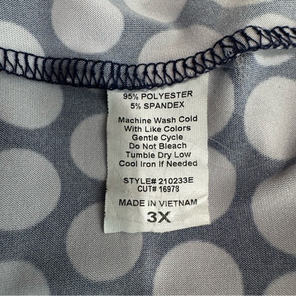 PerSeption Women’s Sleeveless Polka Dot & Stripes Blouse - Picture 6 of 6